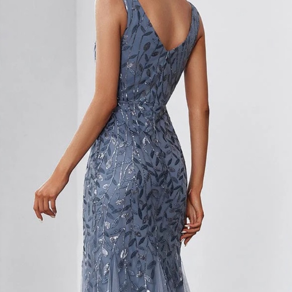 Ever Pretty Double V-Neck Fishtail Sequin Evening Dress - Picture 16 of 16